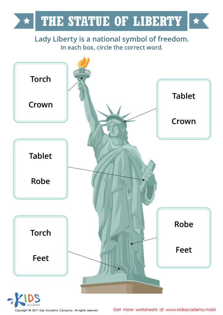 The Statue of Liberty Printable Worksheet