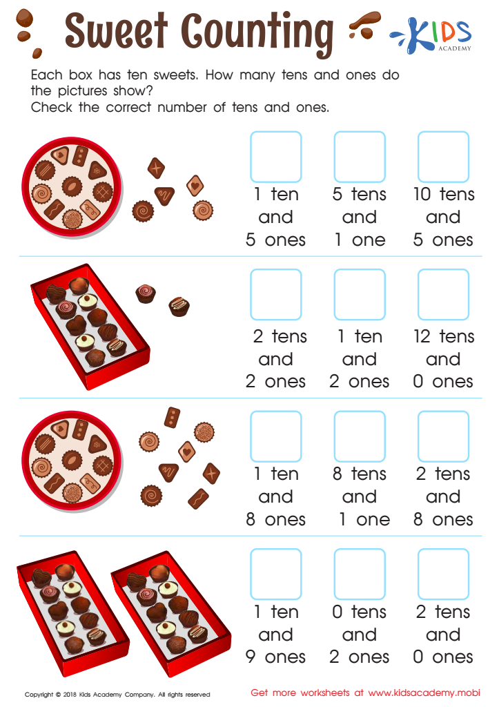 Sweet Counting - Part 2 Worksheet