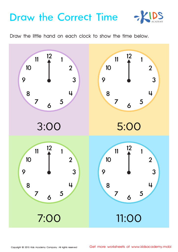 Telling The Time PDF Worksheets, Part 1