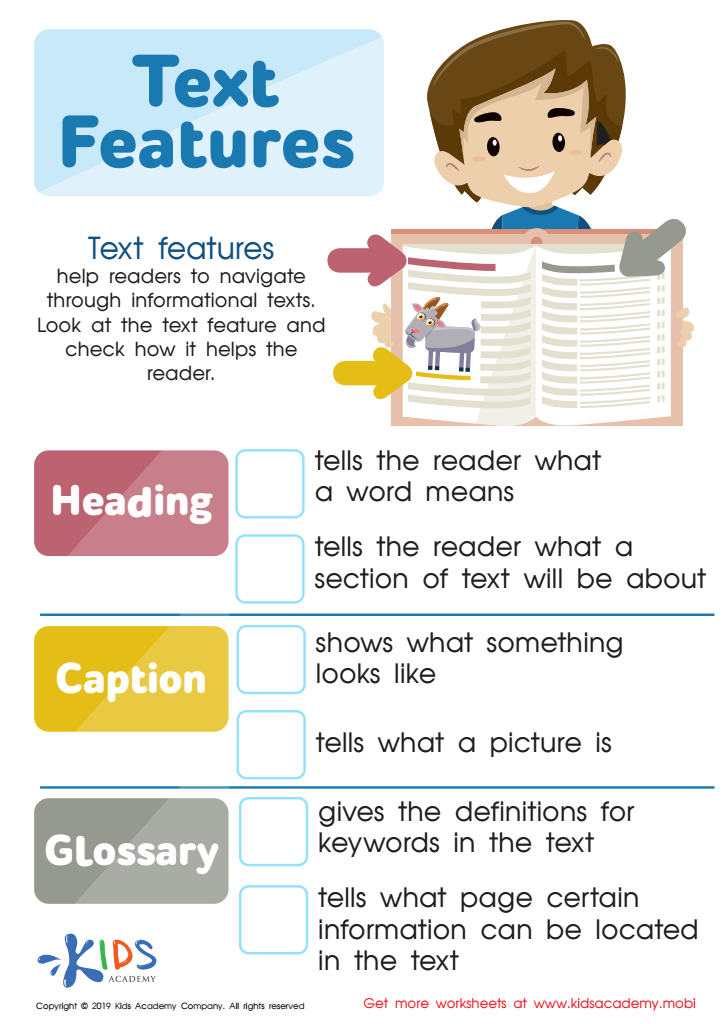 Text Features Worksheet