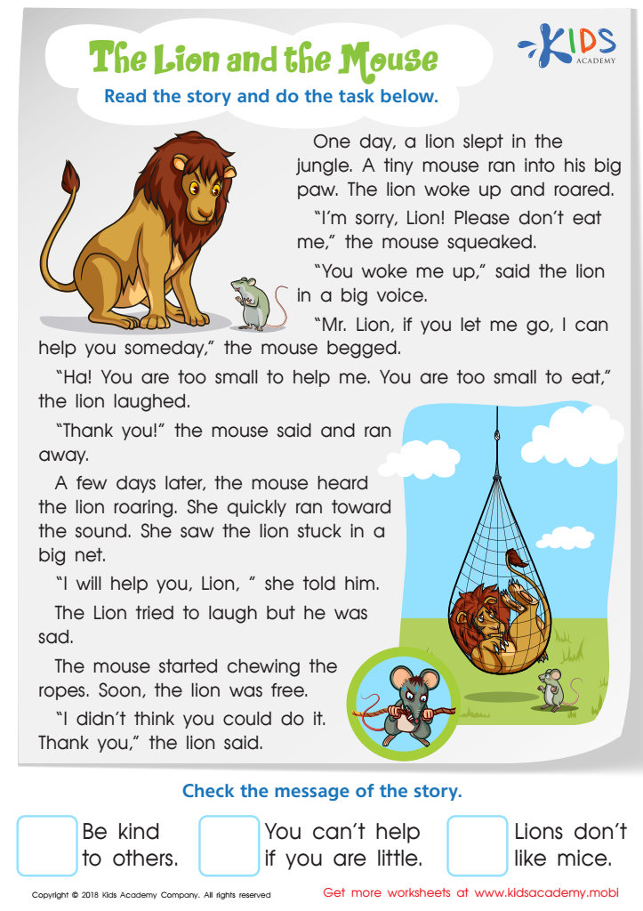 the-lion-and-the-mouse-worksheet-free-printout-for-kids-answers-and