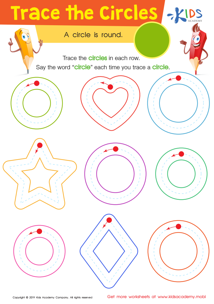 Trace The Circles Worksheet