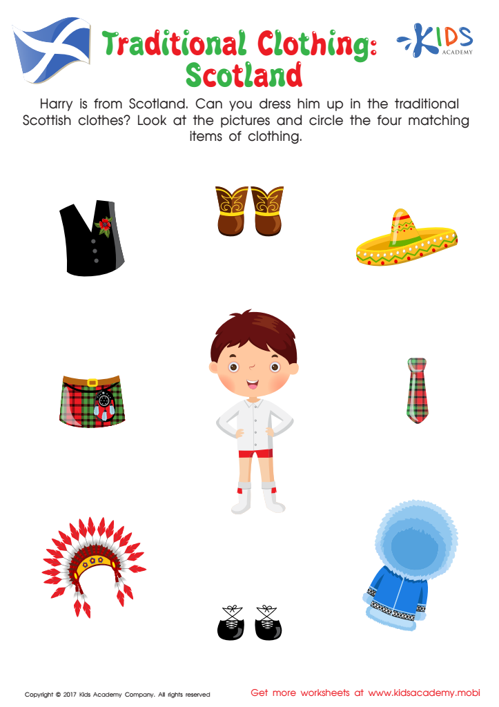 Traditional Clothing in Scotland Worksheet