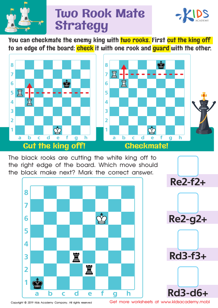 Two Rook Mate Strategy Worksheet