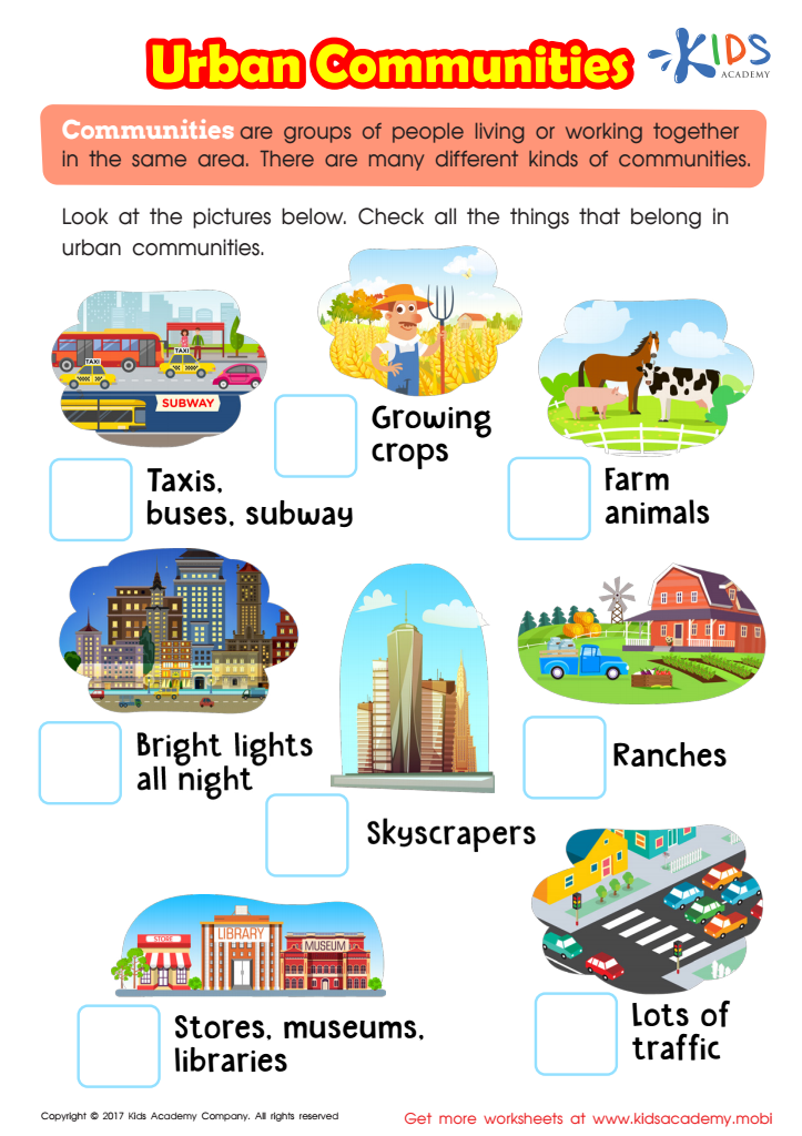 Urban Suburban Rural Worksheets