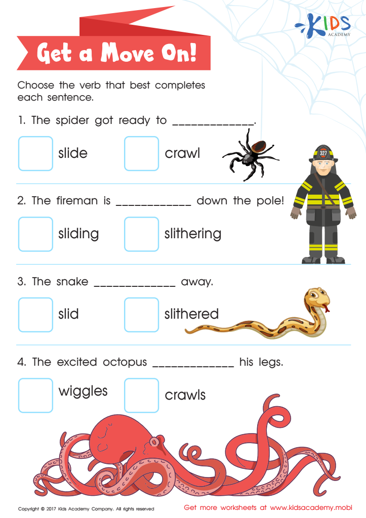 Verb worksheet for grade 2