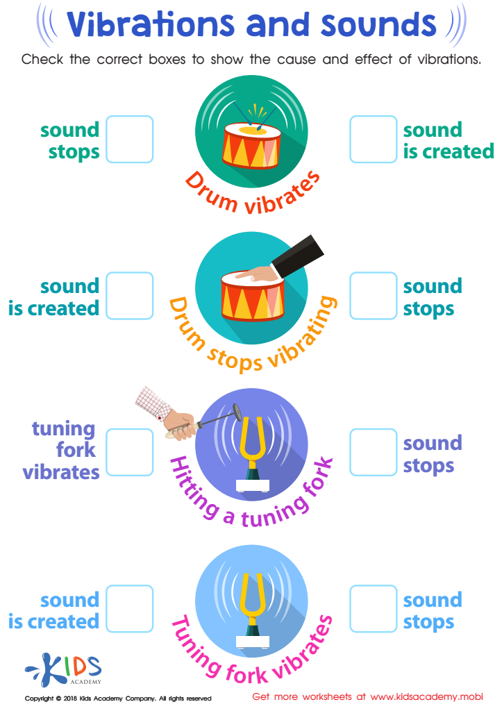 Vibrations and Sounds Worksheet