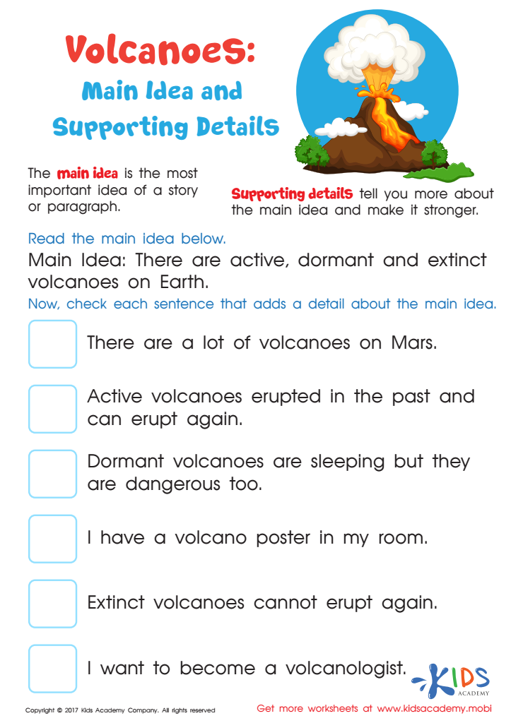 3 types of volcanoes worksheet