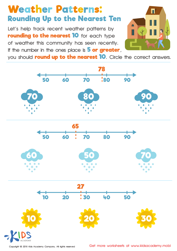 Rounding to the nearest 10 Worksheets