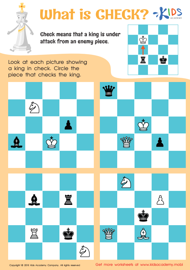 Kid Chess Difficult Mate In 1 (For Solutions, Go To Www - Fill and Sign  Printable Template Online