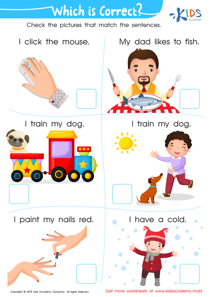 Which Is Correct Worksheet Free Printable PDF For Children