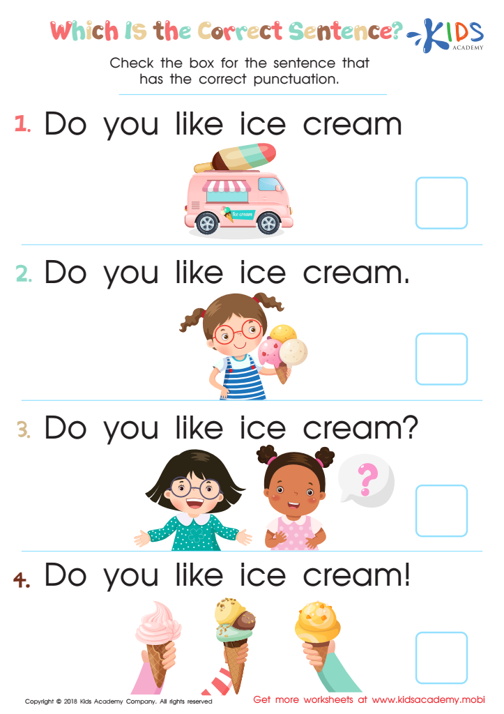 Which is the Correct Sentence? Worksheet