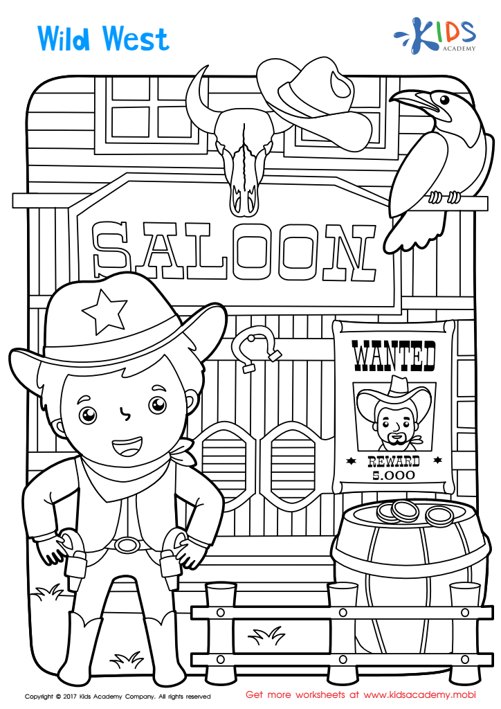 Wild West coloring page