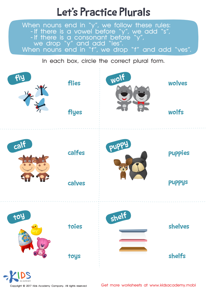 Word structure worksheet: practice plurals