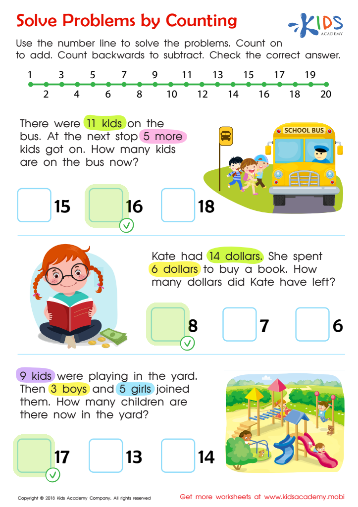 Solve Problems by Counting Worksheet Answer Key