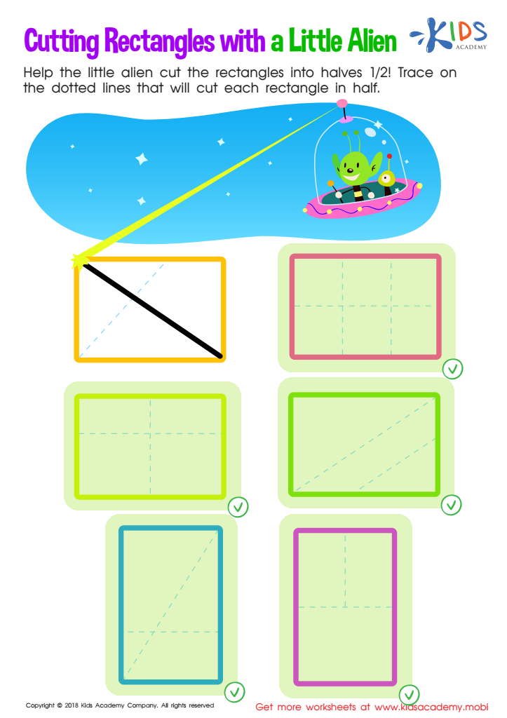 Cutting Rectangles with Alien Worksheet Answer Key