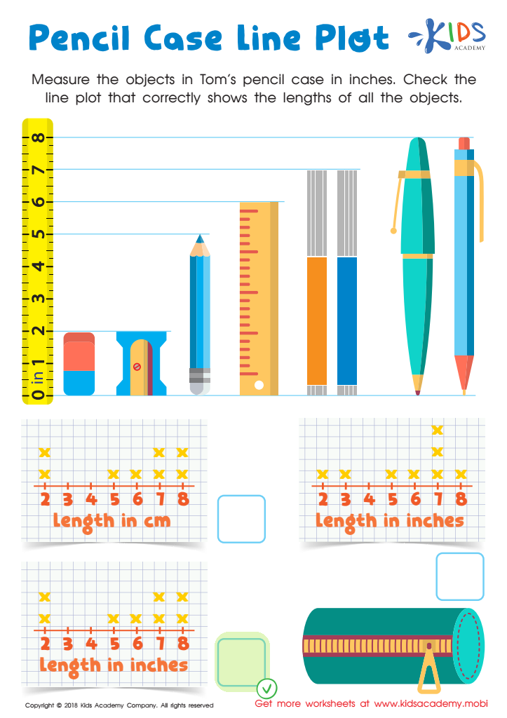 Pencil Case Line Plot Worksheet Answer Key
