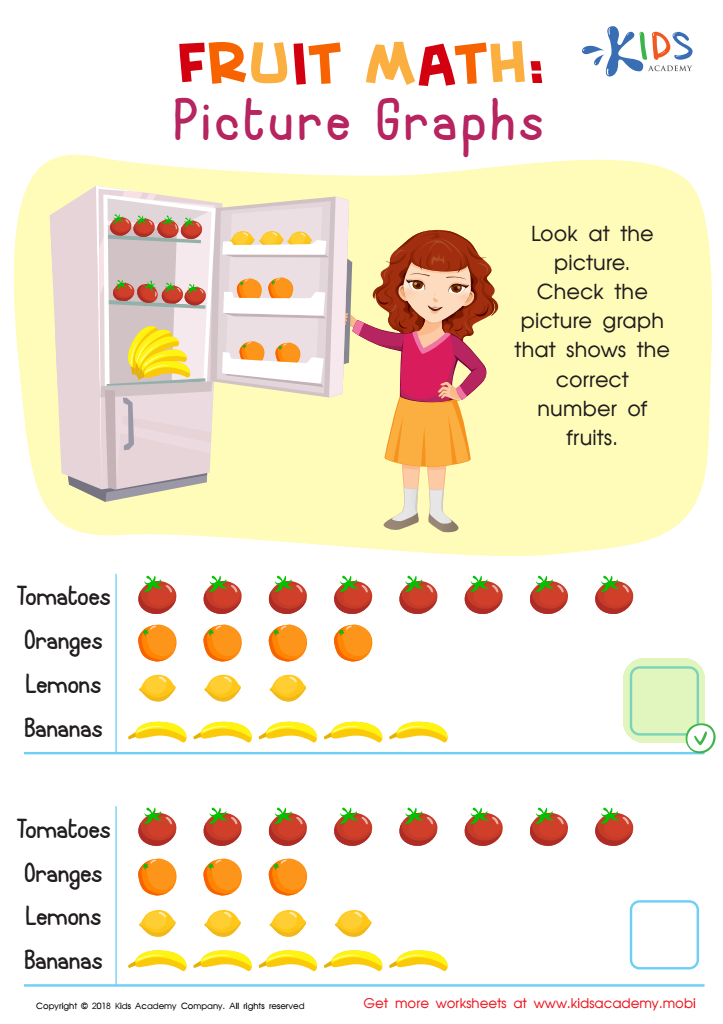 Fruit Math: Picture Graphs Worksheet Answer Key