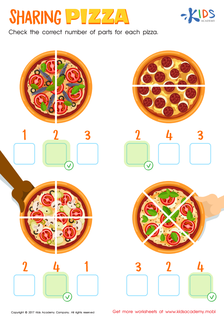 Sharing Pizza Worksheet Answer Key