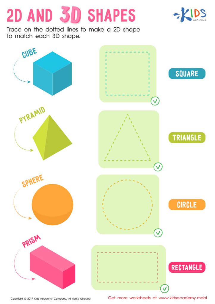 2D and 3D Shapes Worksheet Answer Key