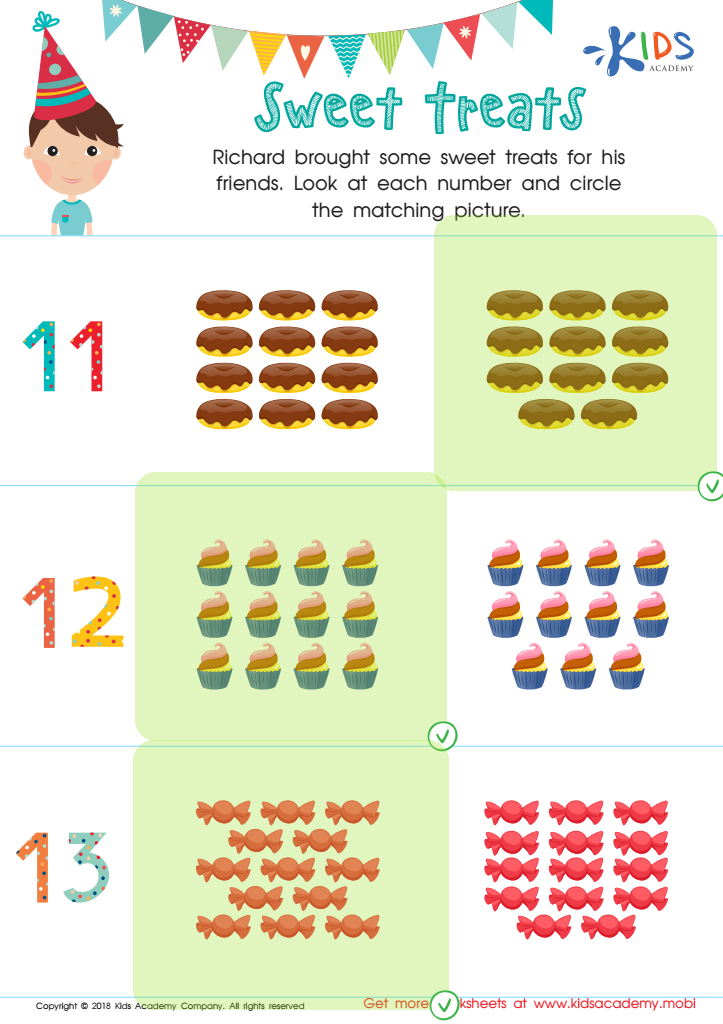 Kindergarten Math Worksheet Matching Numbers Answer Key