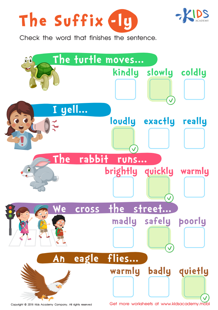 The Suffix -Ly Worksheet Answer Key