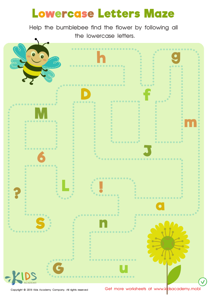 Lowercase Letters Maze Worksheet Answer Key