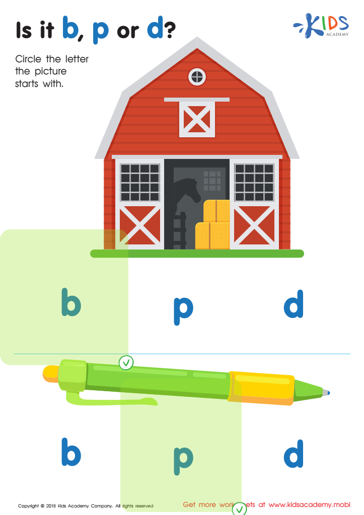 Is it b, p or d? Worksheet Answer Key