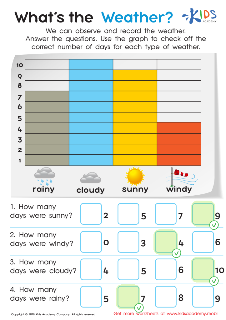 What's the Weather? Worksheet Answer Key