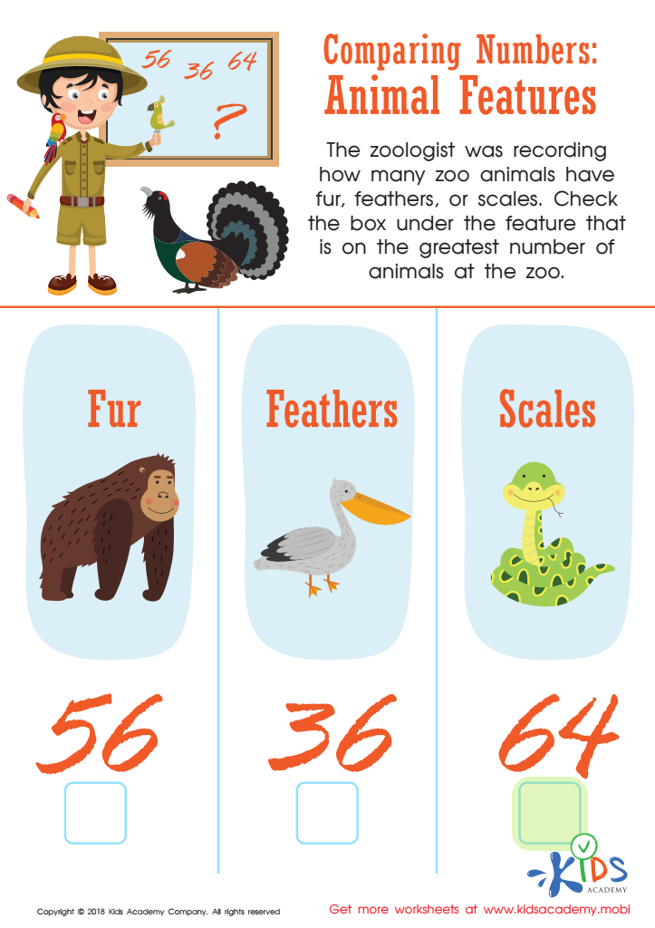 Animal Features Worksheet Answer Key