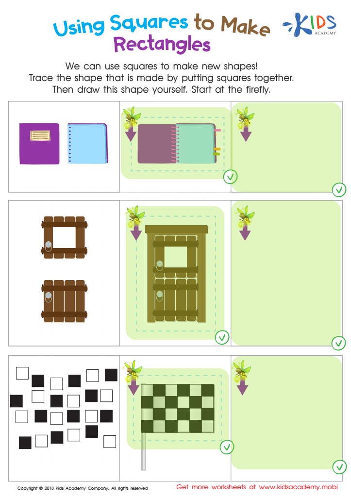 Using Squares to Make Rectangles Worksheet Answer Key