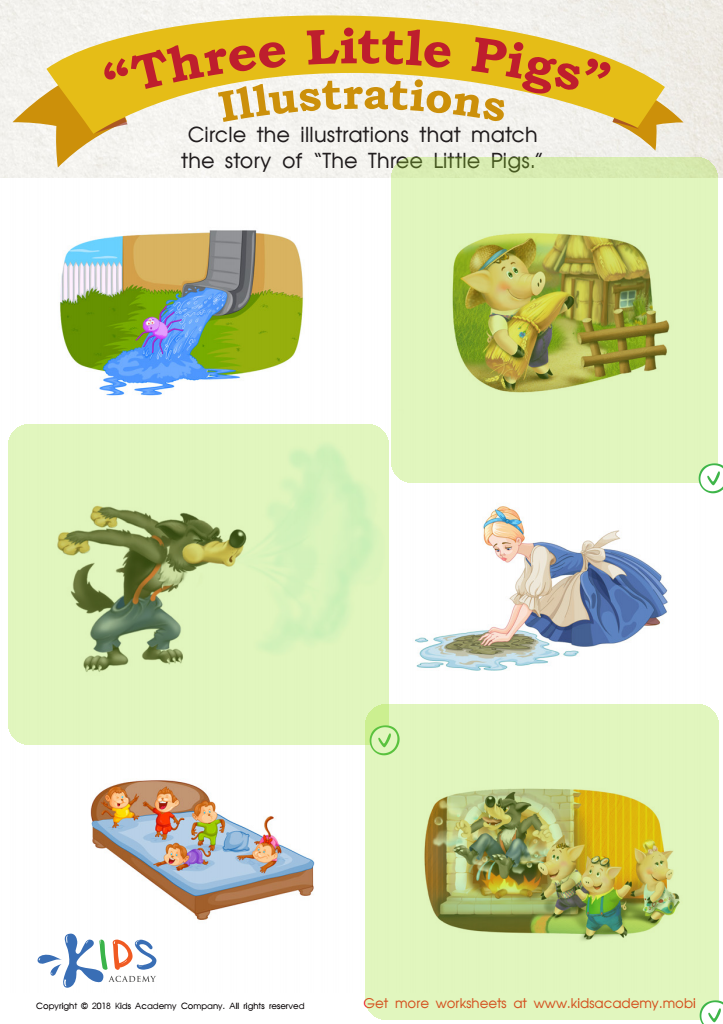 Three Little Pigs: Illustrations Worksheet Answer Key