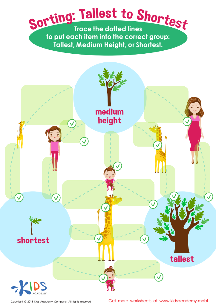 Sorting: Tallest to Shortest Worksheet Answer Key