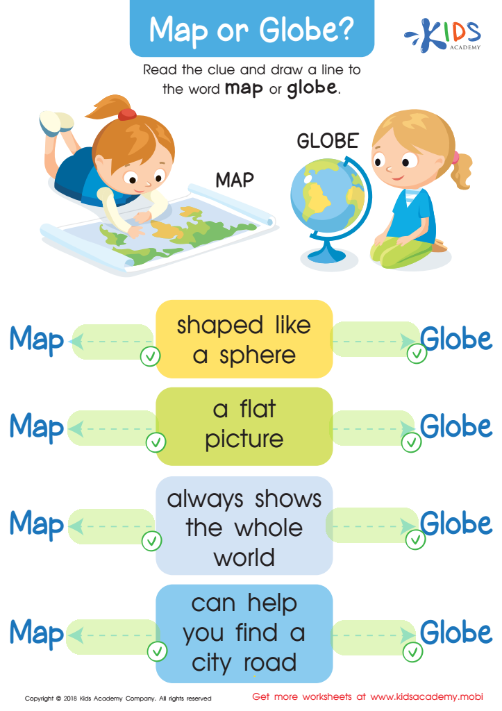 Map or Globe? Worksheet Answer Key