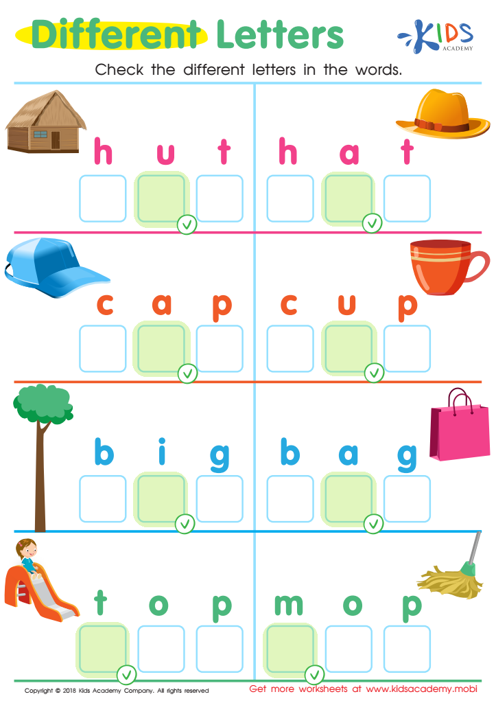 Different Letters Reading Worksheet Answer Key