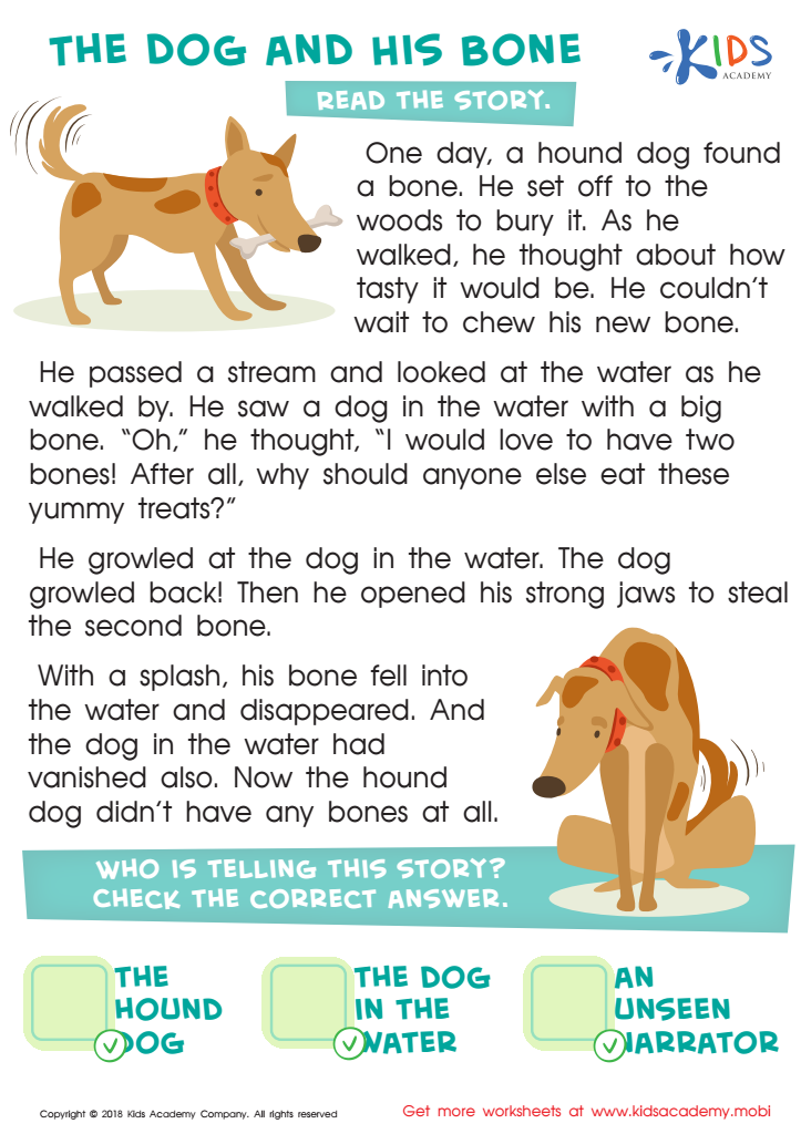 The Dog and His Bone Worksheet Answer Key