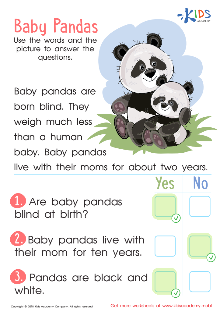 Baby Pandas Worksheet Answer Key