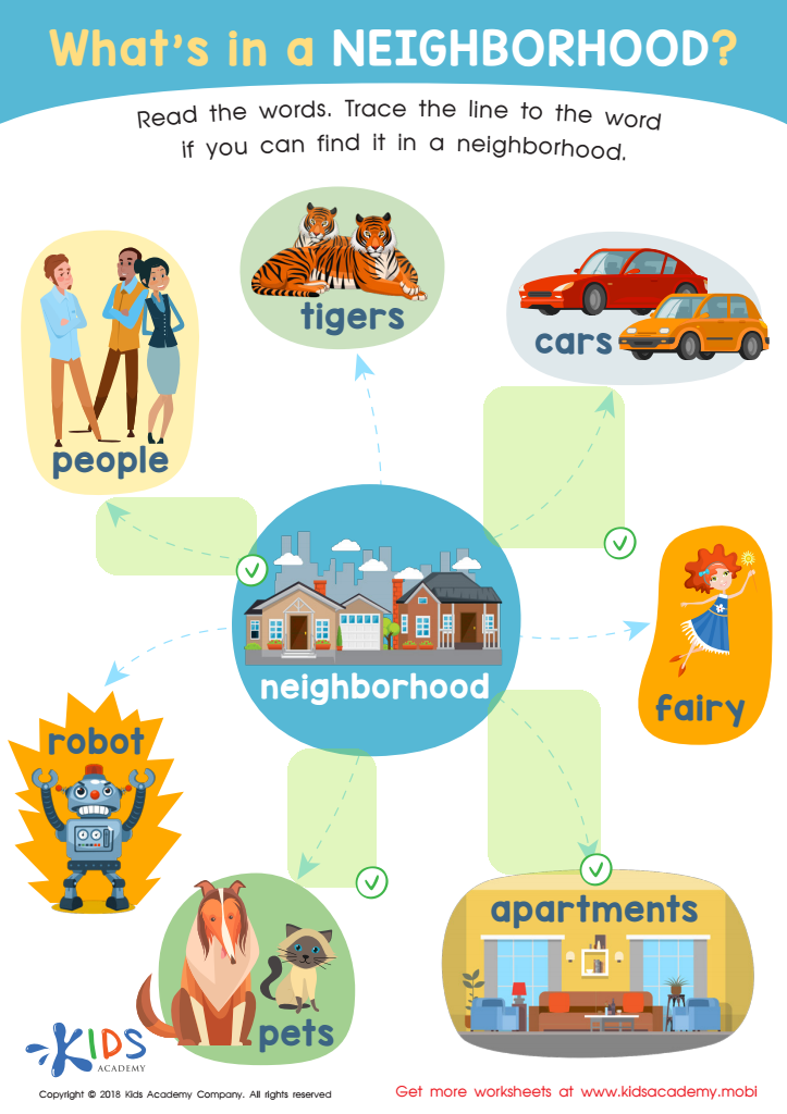 What's in a Neighborhood? Worksheet Answer Key