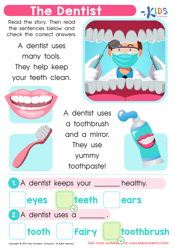 The Dentist Worksheet Answer Key