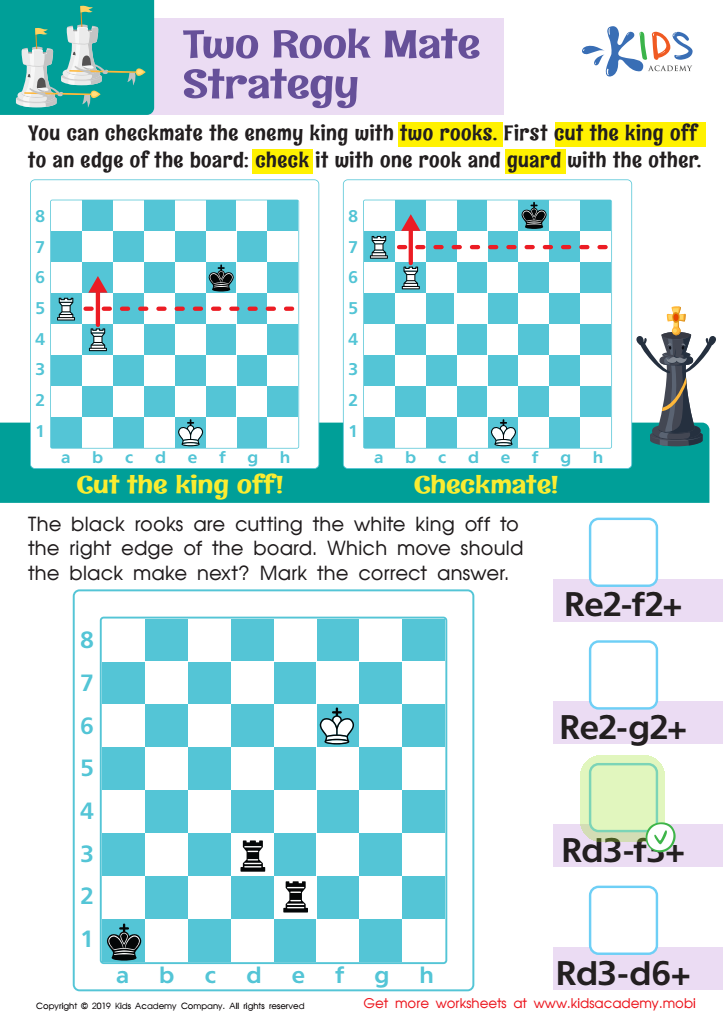 Two Rook Mate Strategy Worksheet Answer Key