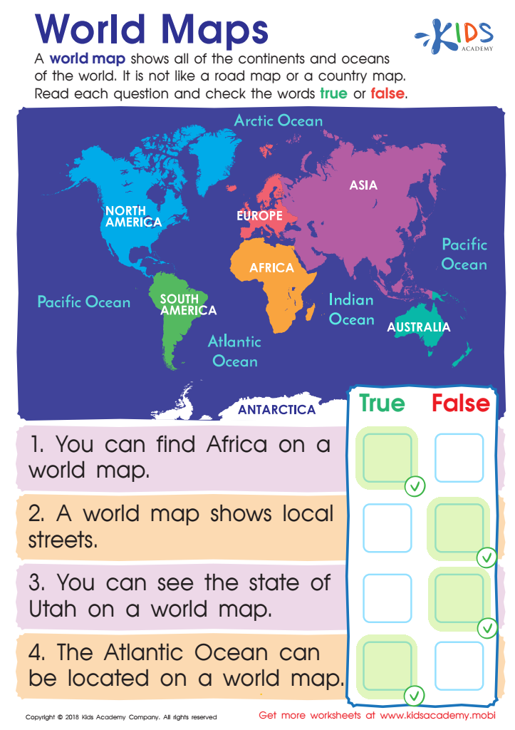 World Maps Worksheet Answer Key