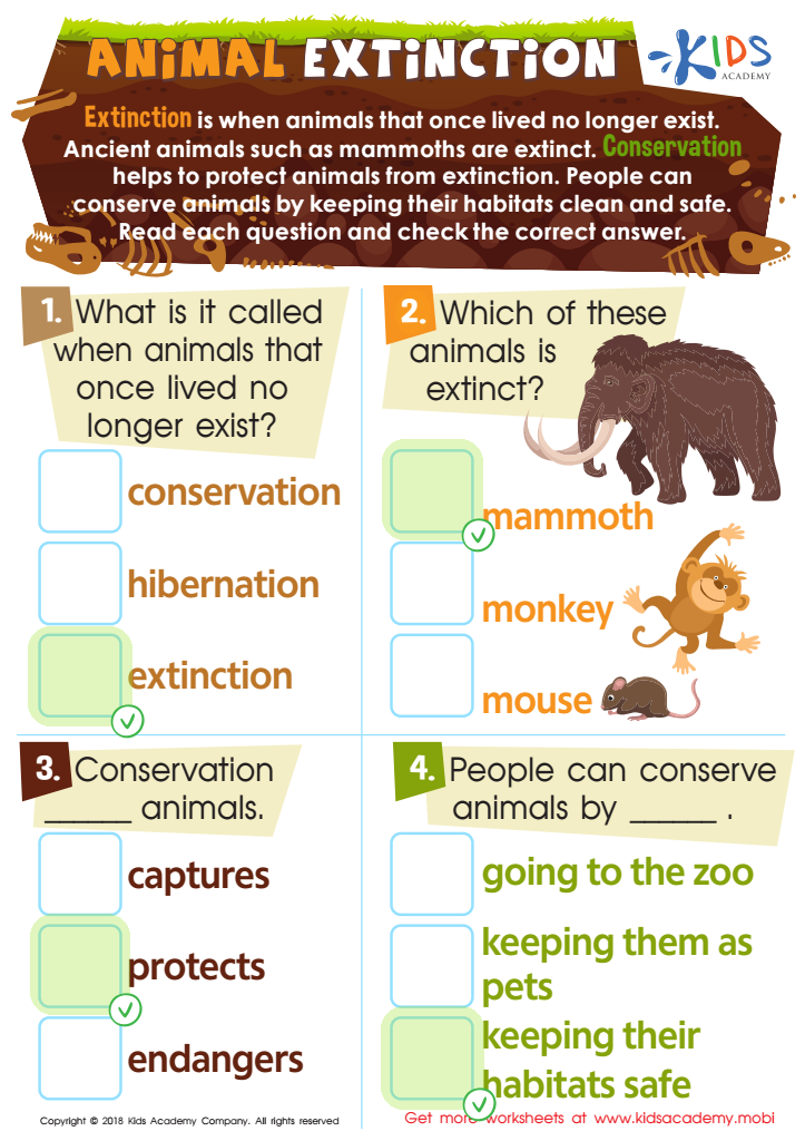 animal-extinction-worksheet-for-kids-answers-and-completion-rate
