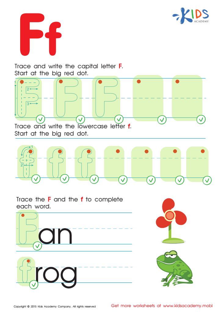 Letter F Tracing Page Answer Key