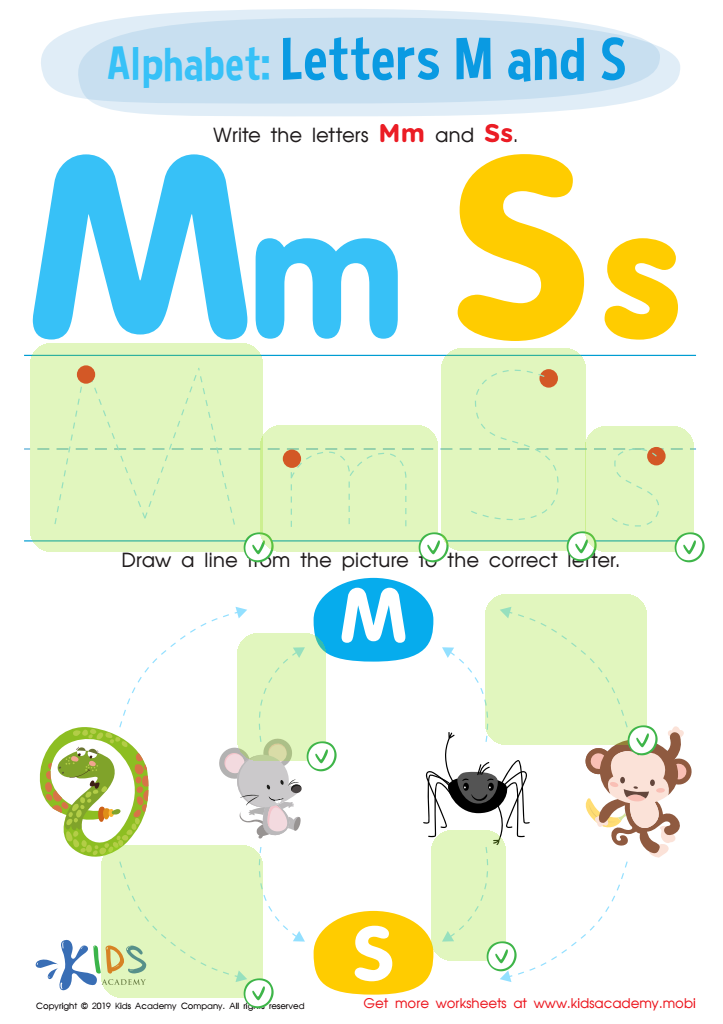 Letters M and S Tracing  Worksheet Answer Key