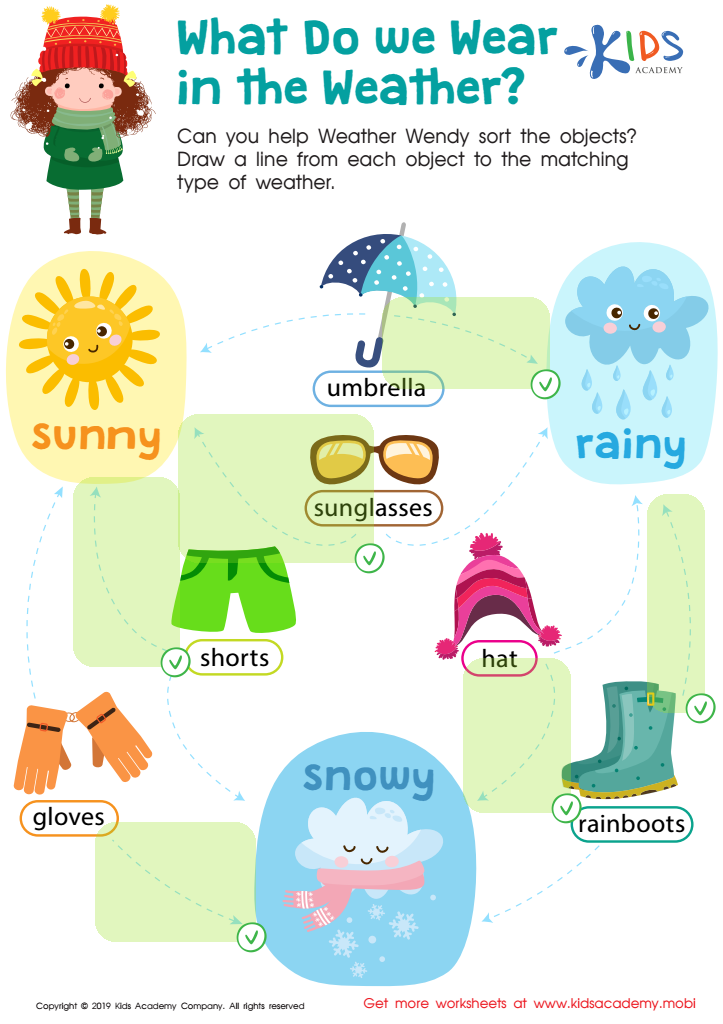 What Do We Wear in the Weather? Worksheet Answer Key