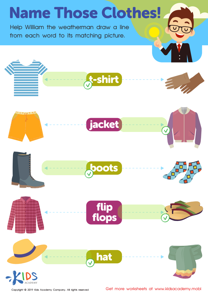 Name Those Clothes Worksheet Answer Key
