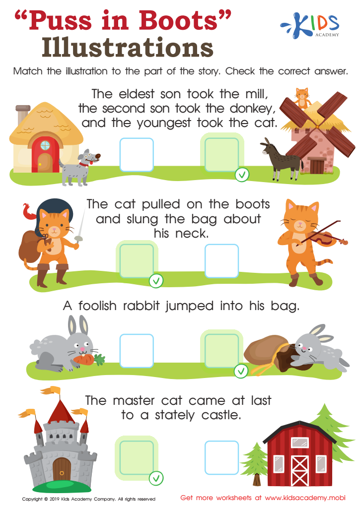 Puss in Boots Illustrations Worksheet Answer Key