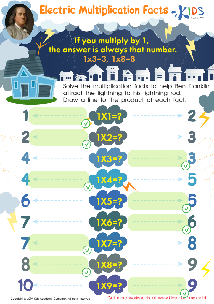 Electric Multiplication Facts Worksheet Answer Key