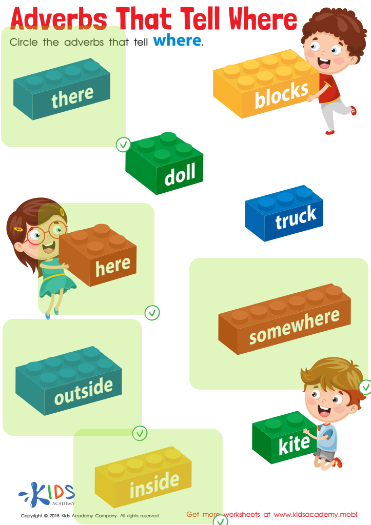 Adverbs That Tell Where Worksheet Answer Key