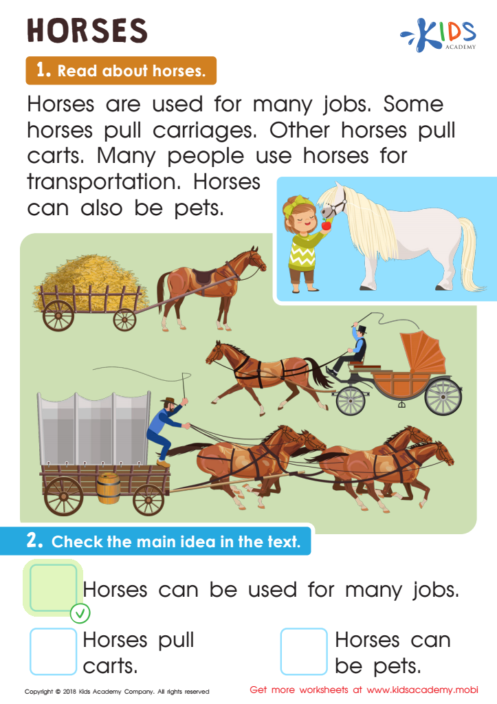 Horses Worksheet Answer Key